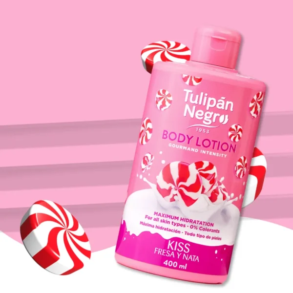 lotion pour le corps tulipe noire t.black fraise et crème 400 ml