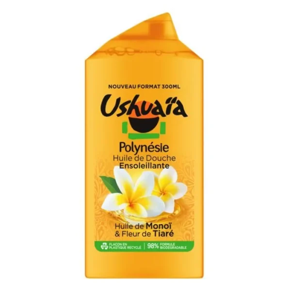 Huile de douche USHUAïA Monoï & Fleur de Tiaré de Polynésie - 300 ml